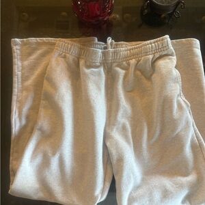 Brandy wide leg Light Gray Drawstring Sweatpants